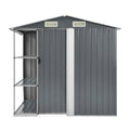 Garden Storage Shed for Outdoor Use in Galvanized Steel - 150 x 200 x 120