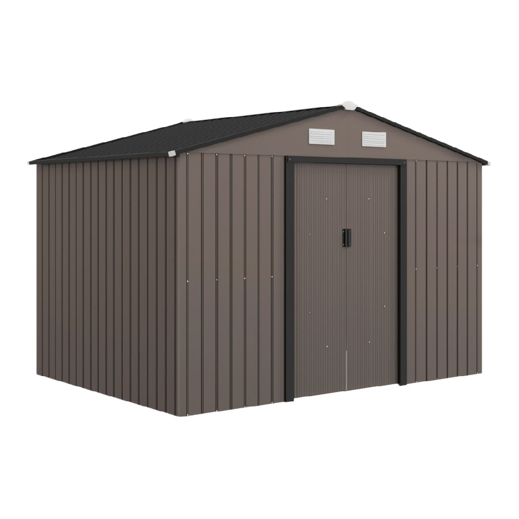 Metal garden shed for outdoor storage in galvanized steel - 240 x 150 x 200