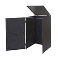 Outdoor Storage Cabinet for Garden in Woven Plastic - 90 x 45 x 110