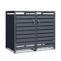Storage Cabinet for Outdoor Use in Galvanized Steel - 120 x 60 x 90