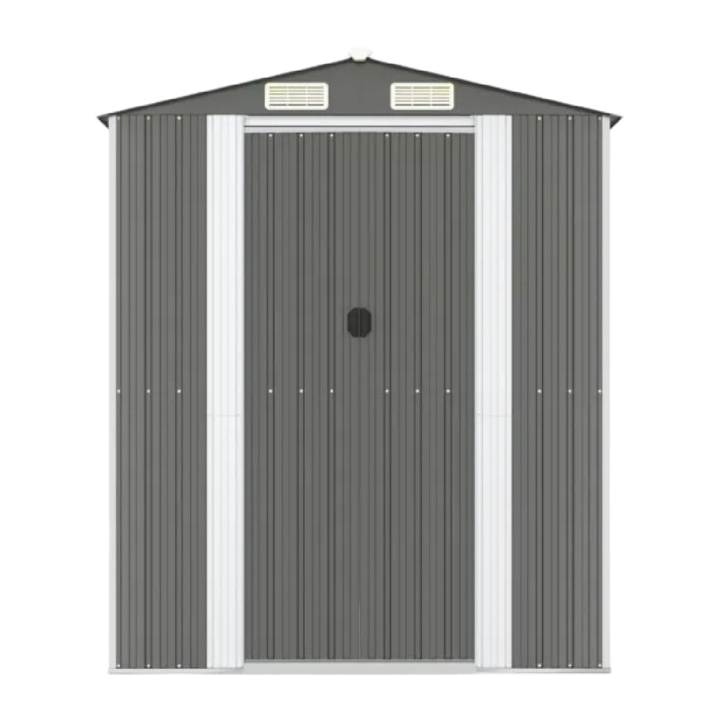 Garden Storage Shed for Outdoor Use in Galvanized Steel - 200 x 150 x 220